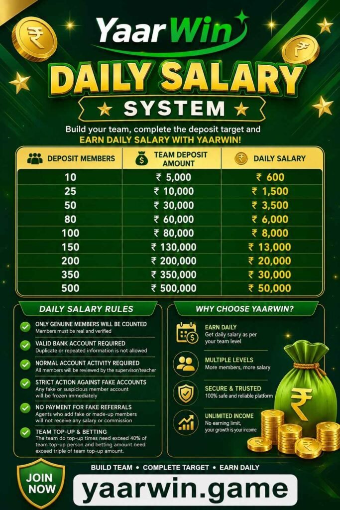 Yaarwin Game Salary