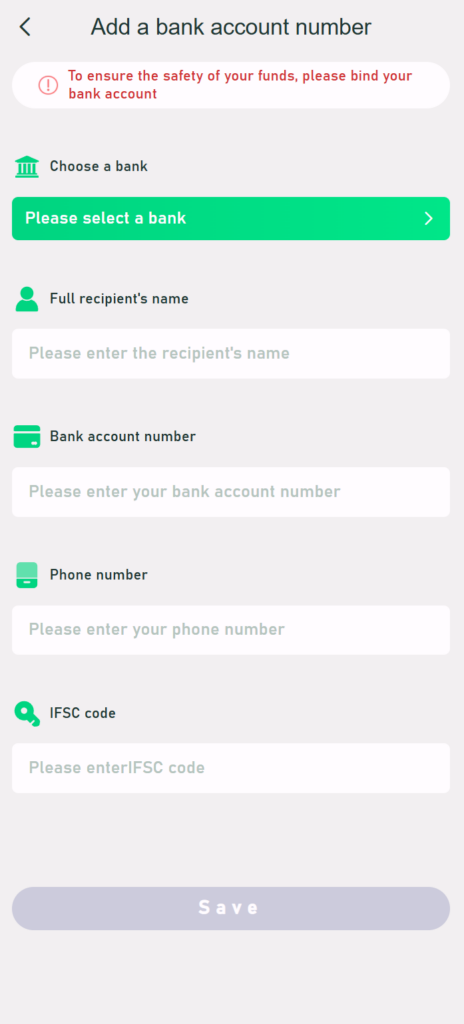 How to Add Bank Account in YaarWin Game