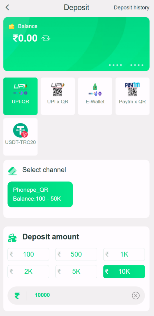 How to Deposit Money in YaarWin Game
